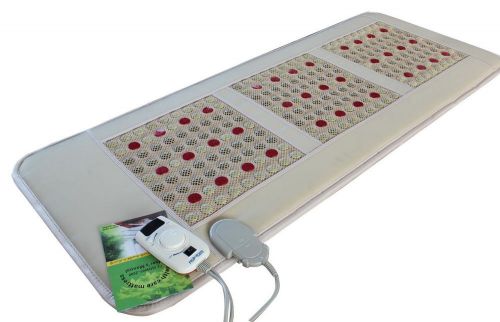 Jade &amp; tourmaline with photon negative ions fir infrared heating healing pad mat for sale