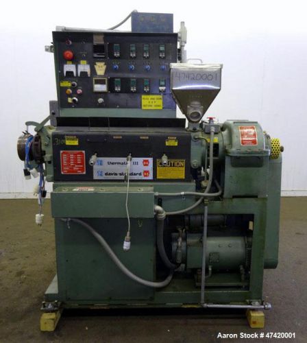 Used- davis standard 1-1/2&#034; thermatic iii single screw extruder, model 15in15dsp for sale