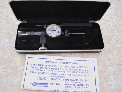 Craftsman Dial Test Indicator and Attachment with Case ~ USA ~ Used