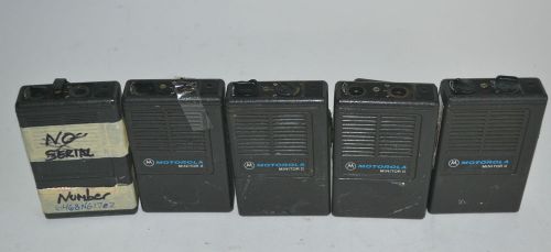 Repairman&#039;s Special  Lot of 5 Minitor II VHF pagers for parts/repair