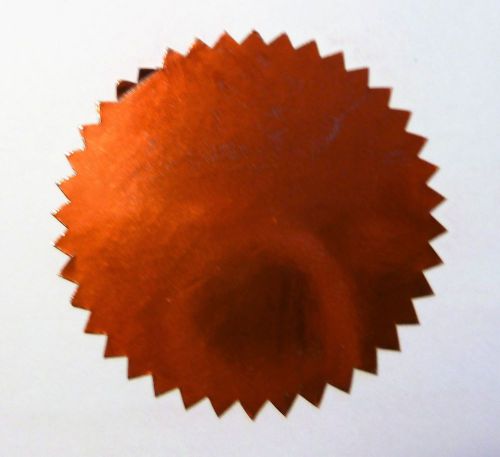 Shiny red foil notary &amp; certificate seals, 2 inch, serrated edge, 20 seals for sale