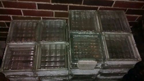 Vintage Architectural Glass Building Block reclaimed used art deco 8 x 8 x 4