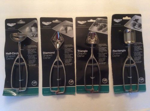 Vollrath Lot Of 4  Shaped Squeeze Disher Scoops NIB