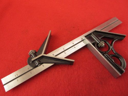 Excellent Union Tool Co.12&#034; combination square set 3pc W/scribe