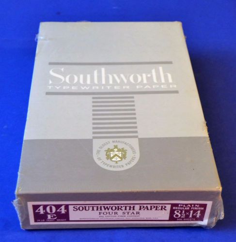 Southworth Paper 404E Legal 8.5x14 24lb Regular Finish Four Star Plain