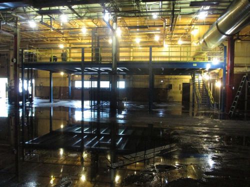 Henges mezzanine with 2000 lb freight elevator 48&#039;6&#034; x  28&#039;6&#034; load 250 psf for sale
