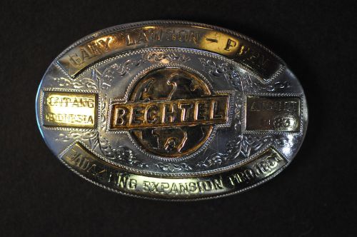 Bechtel oil gas chemical gary lawson - pfpm sterling belt buckle 1983 indonesia for sale