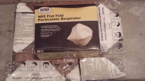 SAS N95 Flat Fold Particulate Respirator Face Dust Masks EZ 2 Breathe! 20 Pieces