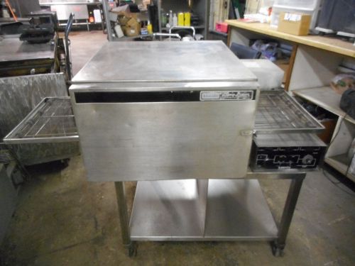 LINCOLN IMPINGER ELECTRIC CONVEYOR PIZZA OVEN, 3-ph., 220v, w/cart