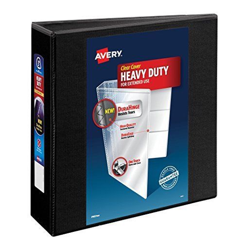 Avery Nonstick Heavy-Duty EZD Reference View 3 Inch Black Binder 79693