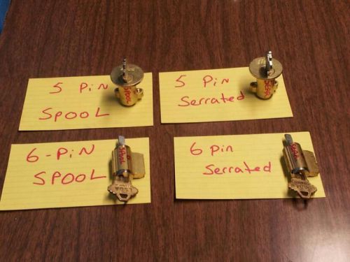 4 PCS. LOCK CYLINDER SET....RE-KEYED WITH SECURITY PINS..PICKERS,STUDENTS