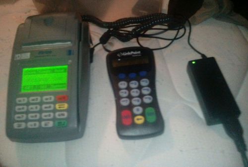 First data fd-100 terminal&amp;linkpoint pin pad credit card machine w/ a/c adapter for sale