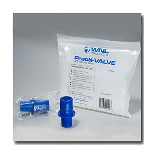 WNL Safety Products 5000TV Blue Plastic CPR Rescue Mask Training Practi-Valves