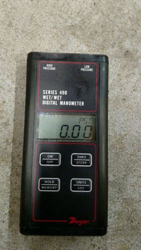 Dwyer 490-1  Wet/Wet Handheld Digital Manometer Liquid and Gas Pressure 0-15 psi