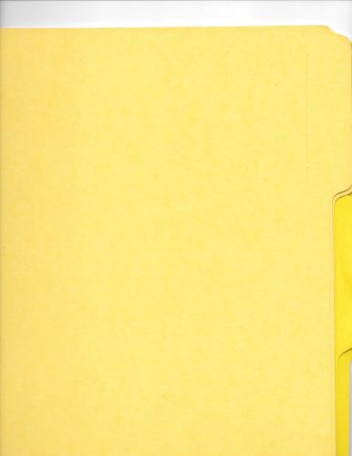 4 yellow file folders 81/2 x 11 letter size left and center tab cut