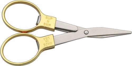 Slip-N-Snip SLS6 Scissors Gold Handles Original Folding Safety Scissors Only 3