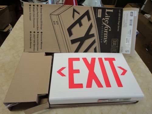 DUAL/LITE 2 Sided LED EXIT SIGN # LXURWEI BATTERY BACKUP  New - Unused
