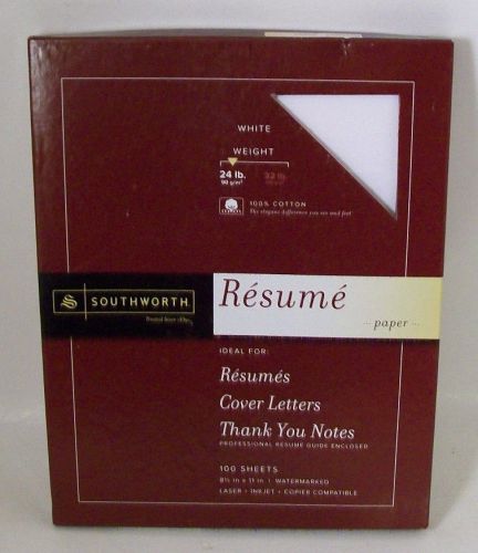 Southworth Resume Paper 24lb. Weight - Open Items/Unused Portion - 99 Sheets