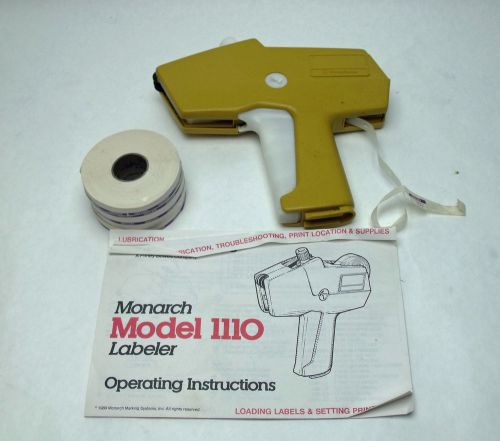 Pitney Bowes Monarch pricing gun Model 1110 with 2 rolls of Tape