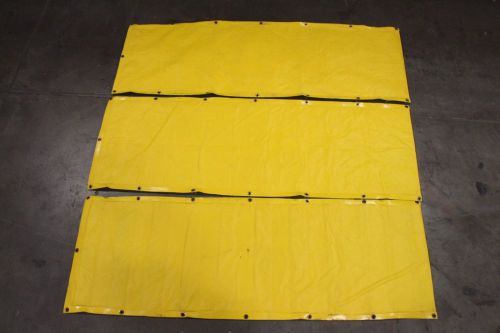 Lot of 3) Radiation Shielding Lead Wool Blankets Flexible Yellow 72&#034;x24&#034; 15-Ring