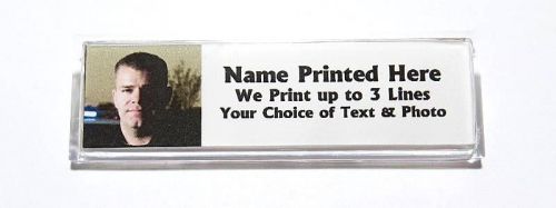 Photo Custom Name Tag Badge ID Pin Magnet for Staff Professionals Service