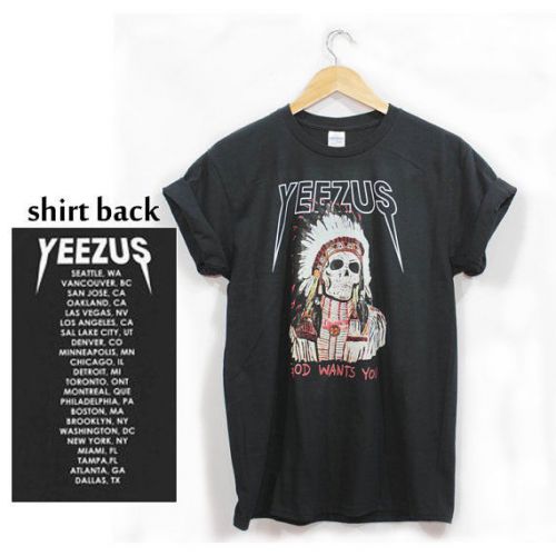 Yeezus Shirt Kanye West Tour T-shirt Yeezus Tour Merchandise Unisex Clothing Hot