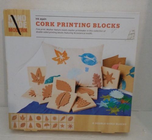 NEW 8 CT. INK AGAIN CORK PRINTING BLOCKS MODERN