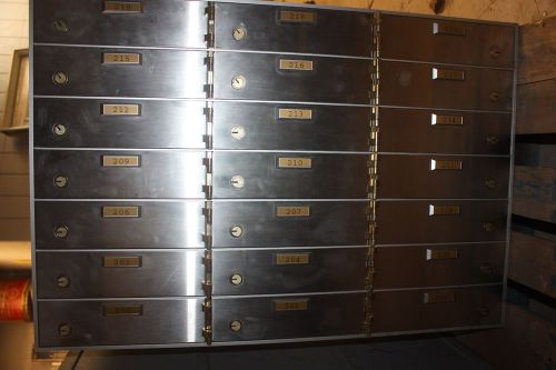 DIEBOLD NEW SAFTEY DEPOSIT BOXES WITH KEYS! NEW! CAN BE USED FOR MAIL,ETC.!