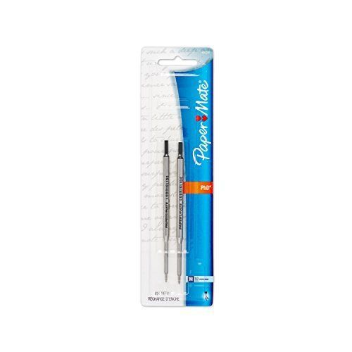 Paper Mate PhD and Ultra Ballpoint Pen Refills, Medium Point, Black Ink, 2-Pack