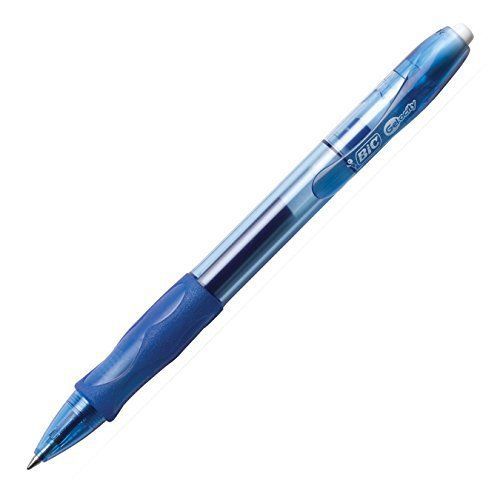 BIC Velocity Retractable Gel Pen, Refillable, Medium Point (0.7 mm), Blue, 12