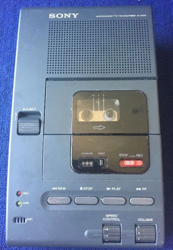 Sony M-2000 Microcassette Transcriber - No Power Adapter