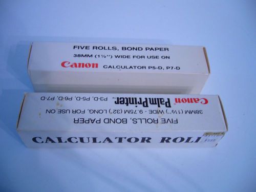 Canon VTG Calculator paperRolls,p5-D,P7-D, 38MM (1.5&#034;) 32&#039; long Lot of 10 rolls