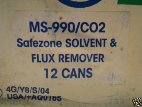 Miller-stephenson solvent and flux remover (ms-990/co2) case of (12) 16 oz cans for sale