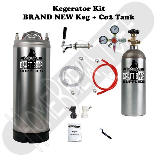 New keg kit kegerator conversion homebrew draft beer tap co2 tank &amp; regulator for sale