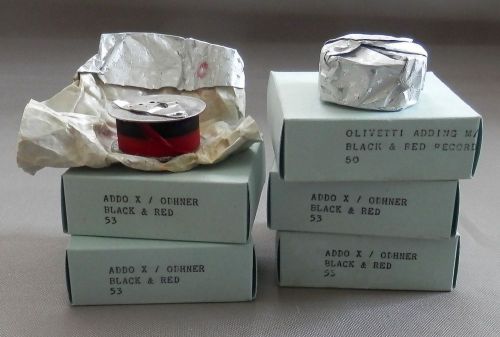 VINTAGE TYPEWRITER RIBBONS NOS 4 ADDO X / ODHNER ALSO OLIVETTE ADDING MACHINE