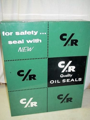 Vintage c r oil seals metal display cabinet for sale