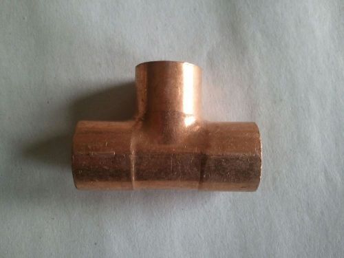 Lot of 5 new  copper fitting tee cxcxc 3/8 x 3/8 x 3/8 slip sweat fittings for sale