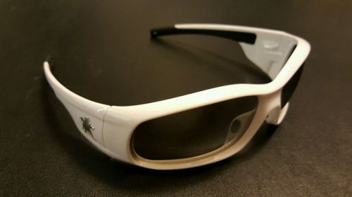 Crews Swagger White Frame Silver Mirror Lens Safety Glasses Sunglasses Z87 SR127