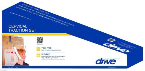 NEW CERVICAL TRACTION SET OVER THE DOOR NECK BACK HEAD SUPPORT KIT BY DRIVEMEDIC