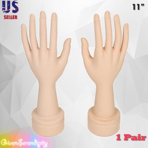 Mannequin movable Flexible Hand Display Jewelry Bracelet nail ring holder 1 pair