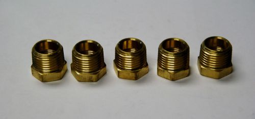 Brass fittings: brass reducing bushing size 3/4&#034; x 1/2&#034; quanity 50 for sale