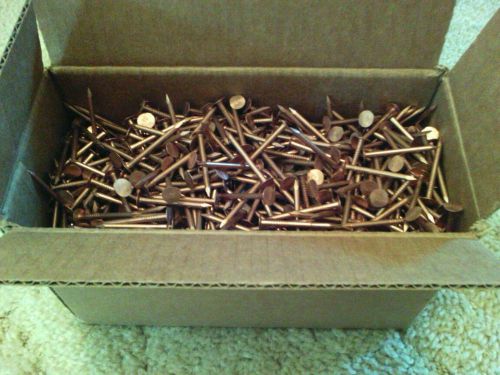 Copper  Roofing Flat Head Nails 1 1/2&#034;  Annular Ring Shank 10# + Unbranded