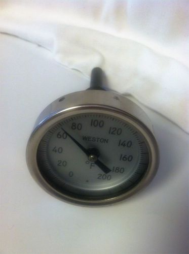 INDUSTRIAL THERMOMETER  BY WESTON  MODEL 4300  WITH 1/2 INCH PIPE THREADS