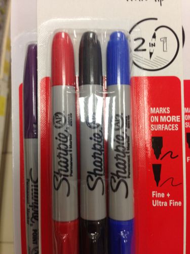 Sharpie Twin Tip 2 in 1 Marker 3 Pieces Type 2 Set For Kids and Adult Day Use