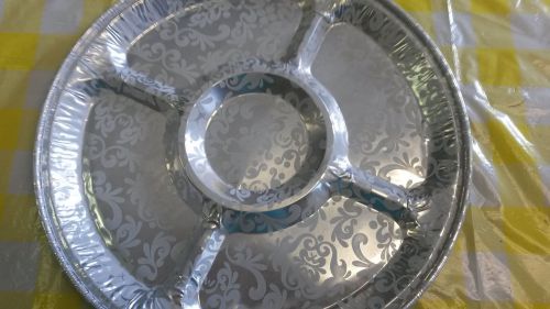 10 inch divided silver trays lot of 33