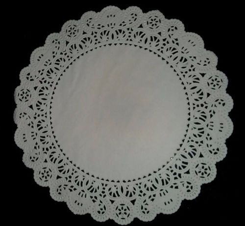 (50) 10&#034; Round White French Lace Paper Doily Doilies Party Decoration Inches