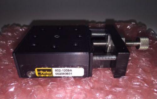 PARKER DAEDAL PRECISION LINEAR STAGE 802-1209A 002083501 WITH FINE ADJUSTMENT