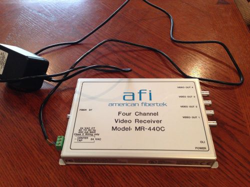 AFI AMERICAN FIBERTEK 4 FOUR CHANNEL VIDEO RECEIVER MODEL MR-440C MR440C USED