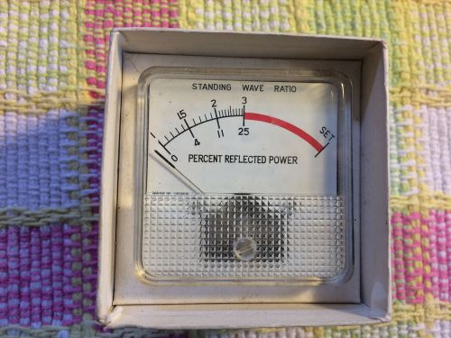 Vintage Standing Wave Ratio Percent Reflected Power Meter Gauge Made in Japan