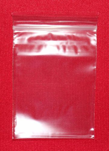 Resealable Zipper Bag 3&#034; x 4&#034; Clear Plastic 2 Mil zip lock closure (300 pack)